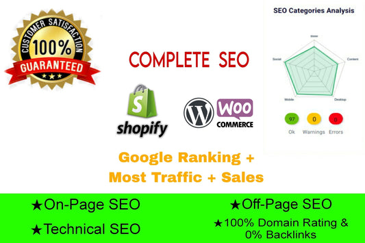 Optimize your shopify, wordpress, wix, and squarespace website organic SEO
